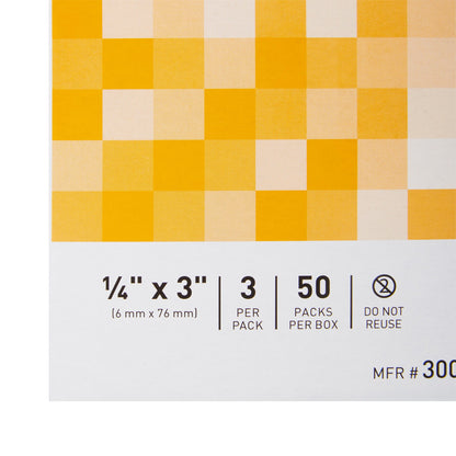 Skin Closure Strip McKesson 1/4 X 3 Inch Nonwoven Material Flexible Strip Tan