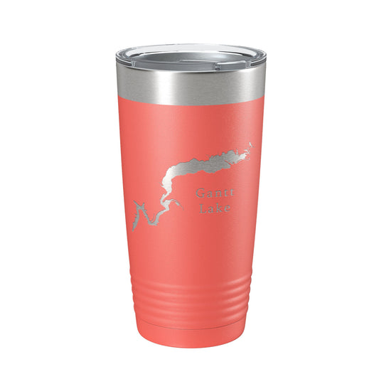 Gantt Lake Map Tumbler Travel Mug Insulated Laser Engraved Coffee Cup Alabama 20 oz-20