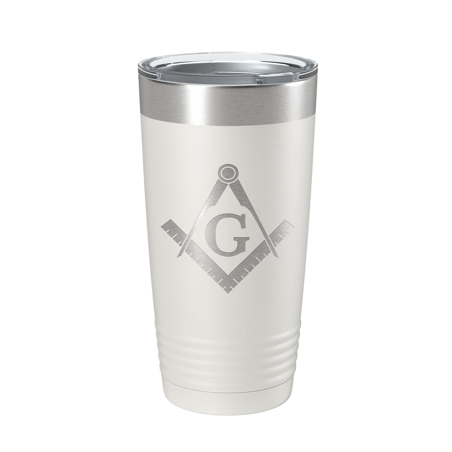 Freemason Tumbler Symbol Travel Mug Gift Insulated Laser Engraved Coffee Cup Compass Square 20 oz-7