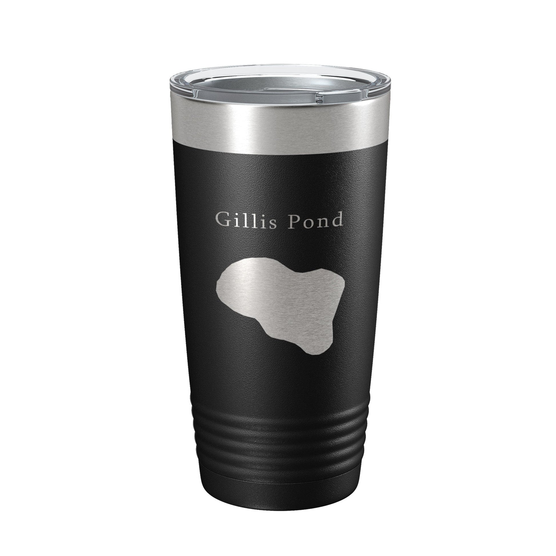 Gillis Pond Tumbler Lake Map Travel Mug Insulated Laser Engraved Coffee Cup Florida 20 oz-0