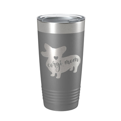 Corgi Mom Tumbler Dog Travel Mug Gift Insulated Laser Engraved Coffee Cup 20 oz-16