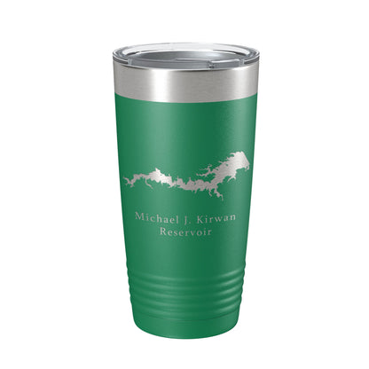 Michael J. Kirwan Reservoir Tumbler Lake Map Travel Mug Insulated Laser Engraved Coffee Cup Ohio 20 oz-9