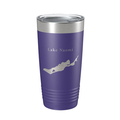 Lake Naomi Map Tumbler Travel Mug Insulated Laser Engraved Coffee Cup Pennsylvania 20 oz-15