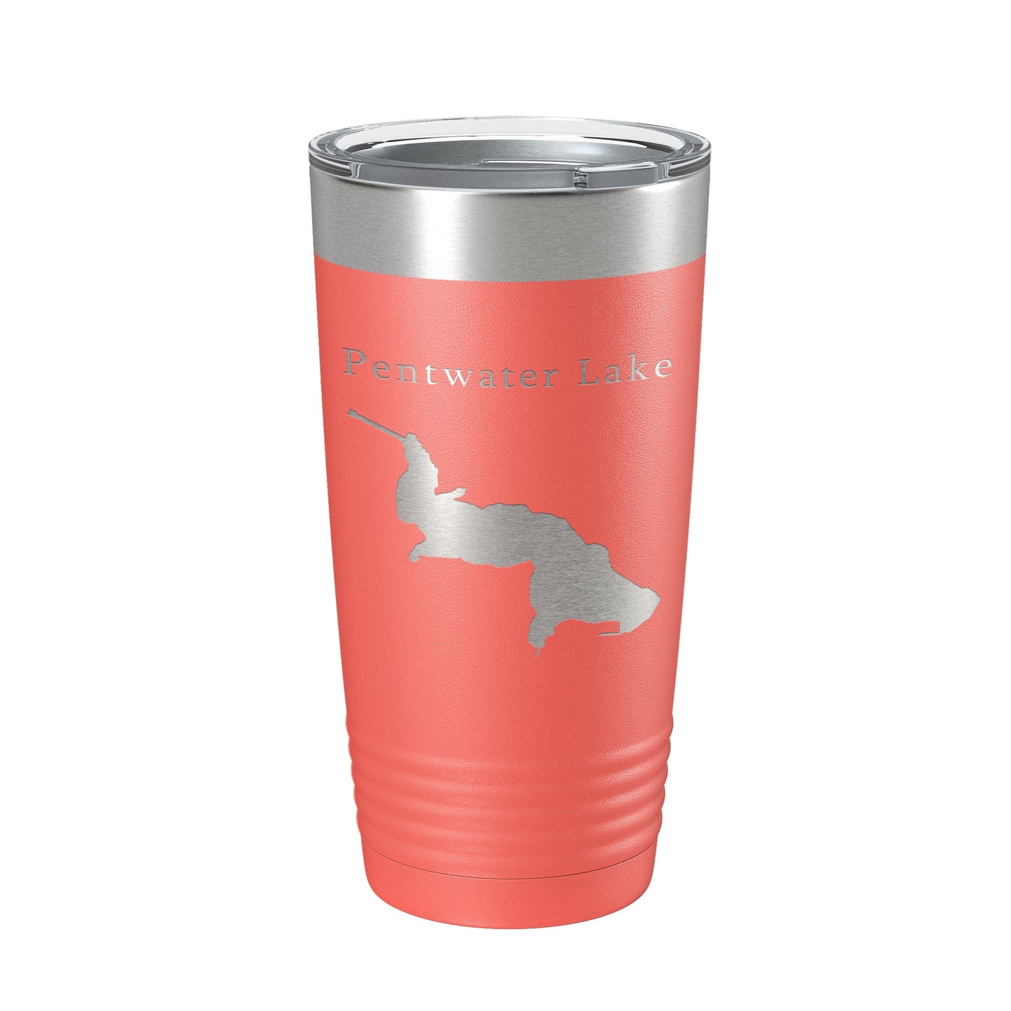 Pentwater Lake Map Tumbler Travel Mug Insulated Laser Engraved Coffee Cup Michigan 20 oz-20