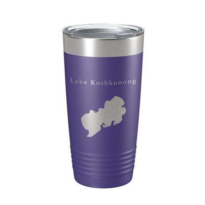 Lake Koshkonong Map Tumbler Travel Mug Insulated Laser Engraved Coffee Cup Wisconsin 20 oz-15