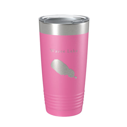 Wazee Lake Map Tumbler Travel Mug Insulated Laser Engraved Coffee Cup Wisconsin 20 oz-11