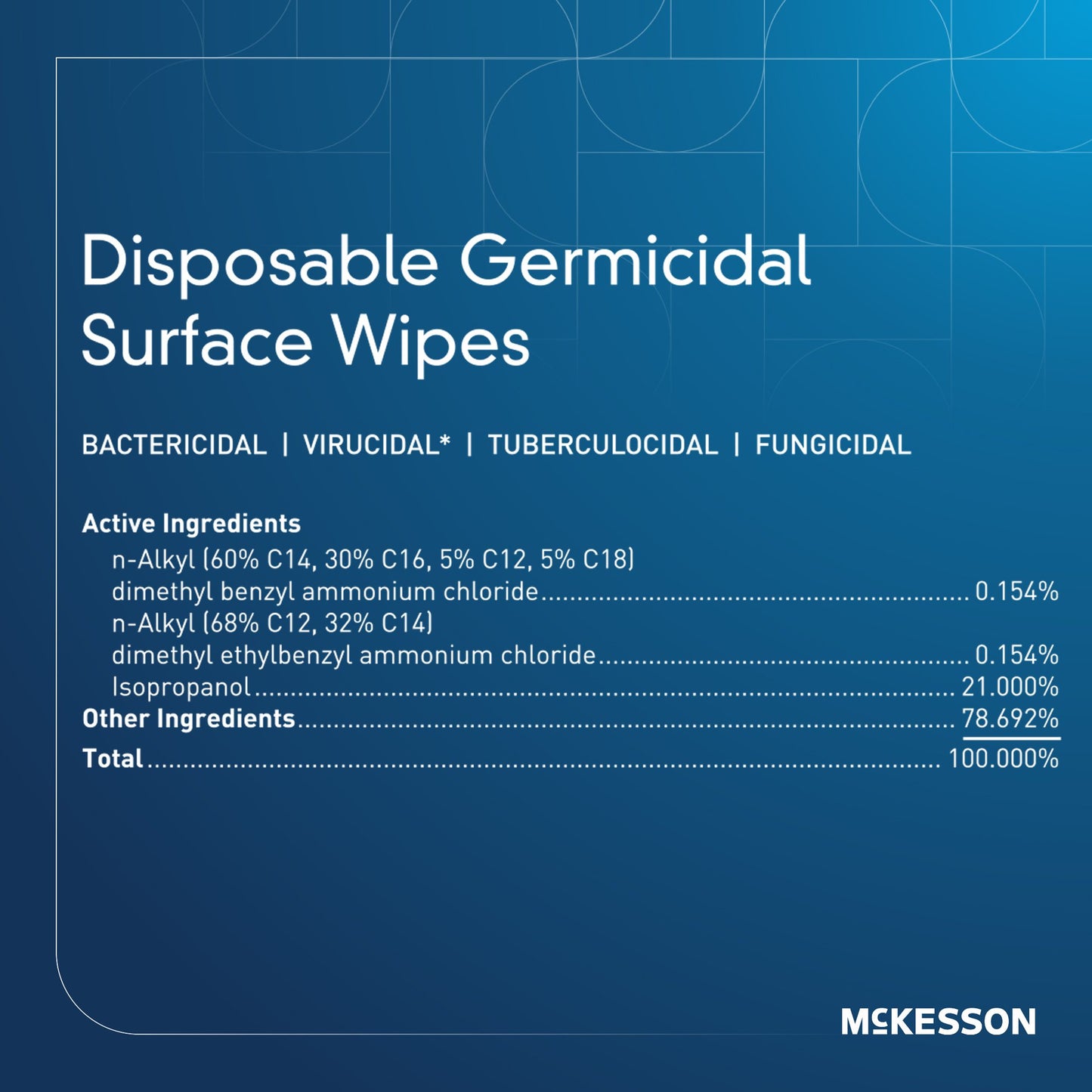 Surface Disinfectant McKesson Premoistened Manual Pull Wipe 160 Count Canister Alcohol Scent NonSterile