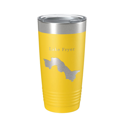 Lake Fryer Map Tumbler Travel Mug Insulated Laser Engraved Coffee Cup Texas 20 oz-4