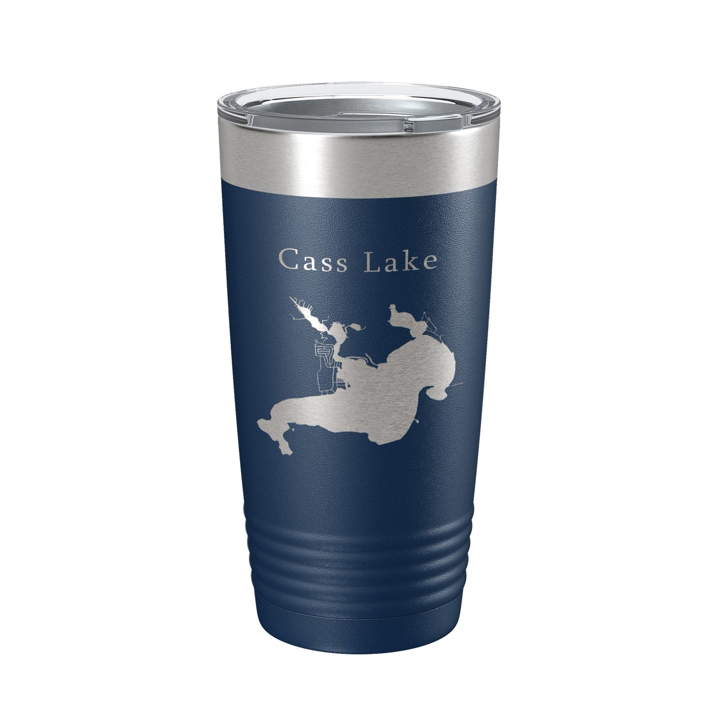 Cass Lake Map Tumbler Travel Mug Insulated Laser Engraved Coffee Cup Michigan 20 oz-2