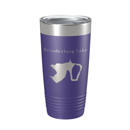 Brandenburg Lake Map Tumbler Travel Mug Insulated Laser Engraved Coffee Cup Illinois 20 oz-15