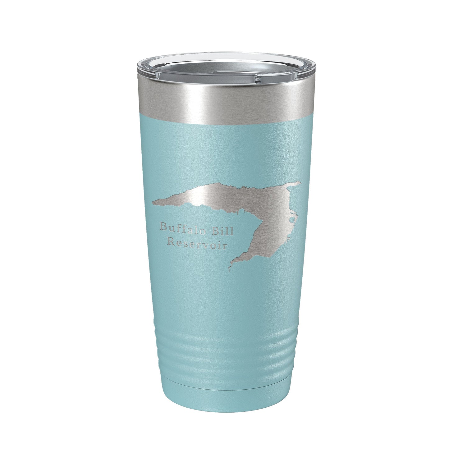 Buffalo Bill Reservoir Tumbler Lake Map Travel Mug Insulated Laser Engraved Coffee Cup Wyoming 20 oz-13