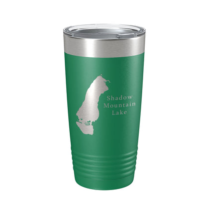 Shadow Mountain Lake Map Tumbler Travel Mug Insulated Laser Engraved Coffee Cup Colorado 20 oz-9