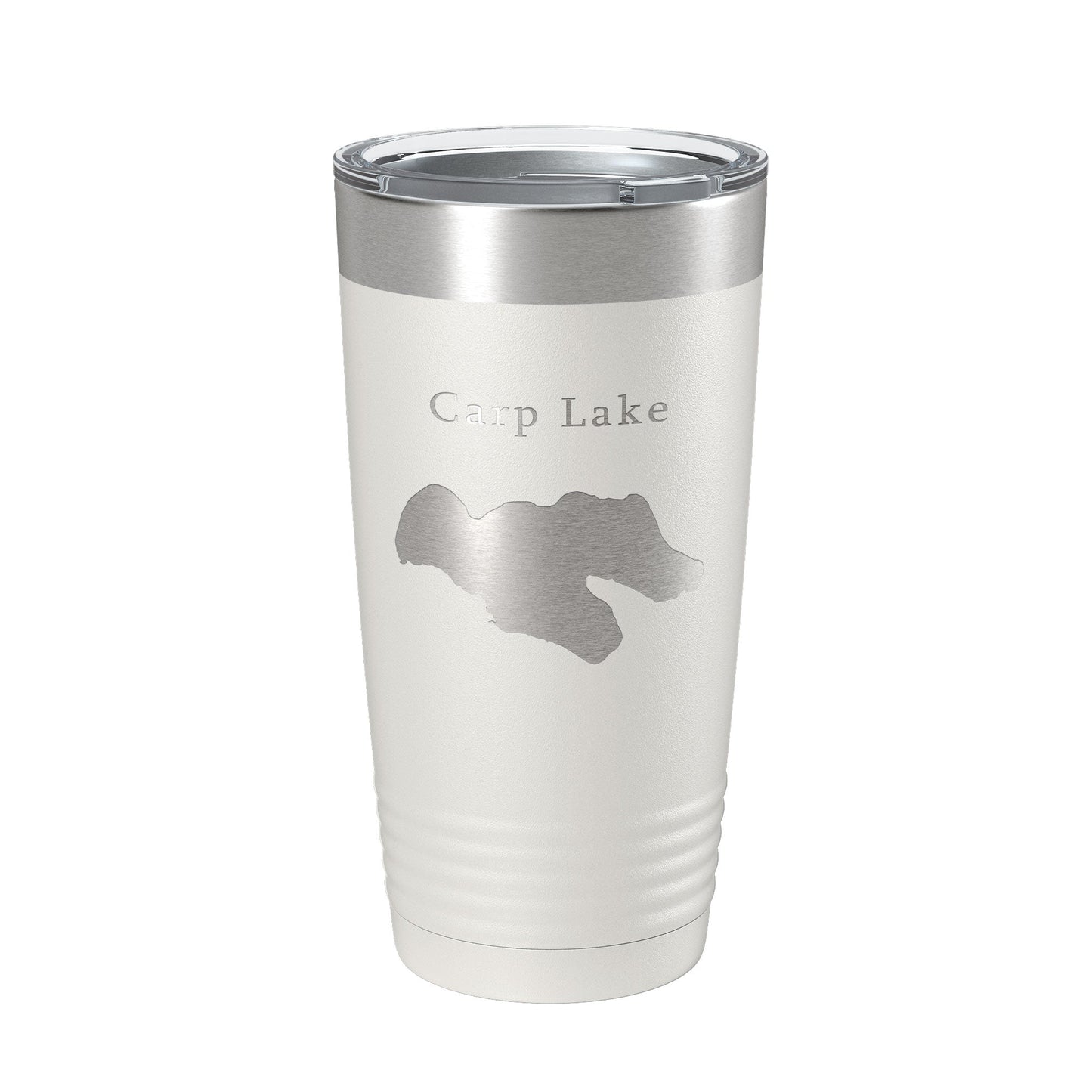 Carp Lake Map Tumbler Travel Mug Insulated Laser Engraved Coffee Cup Michigan 20 oz-1
