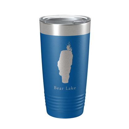 Bear & Mud Lakes Map Tumbler Travel Mug Insulated Laser Engraved Coffee Cup Idaho 20 oz-6