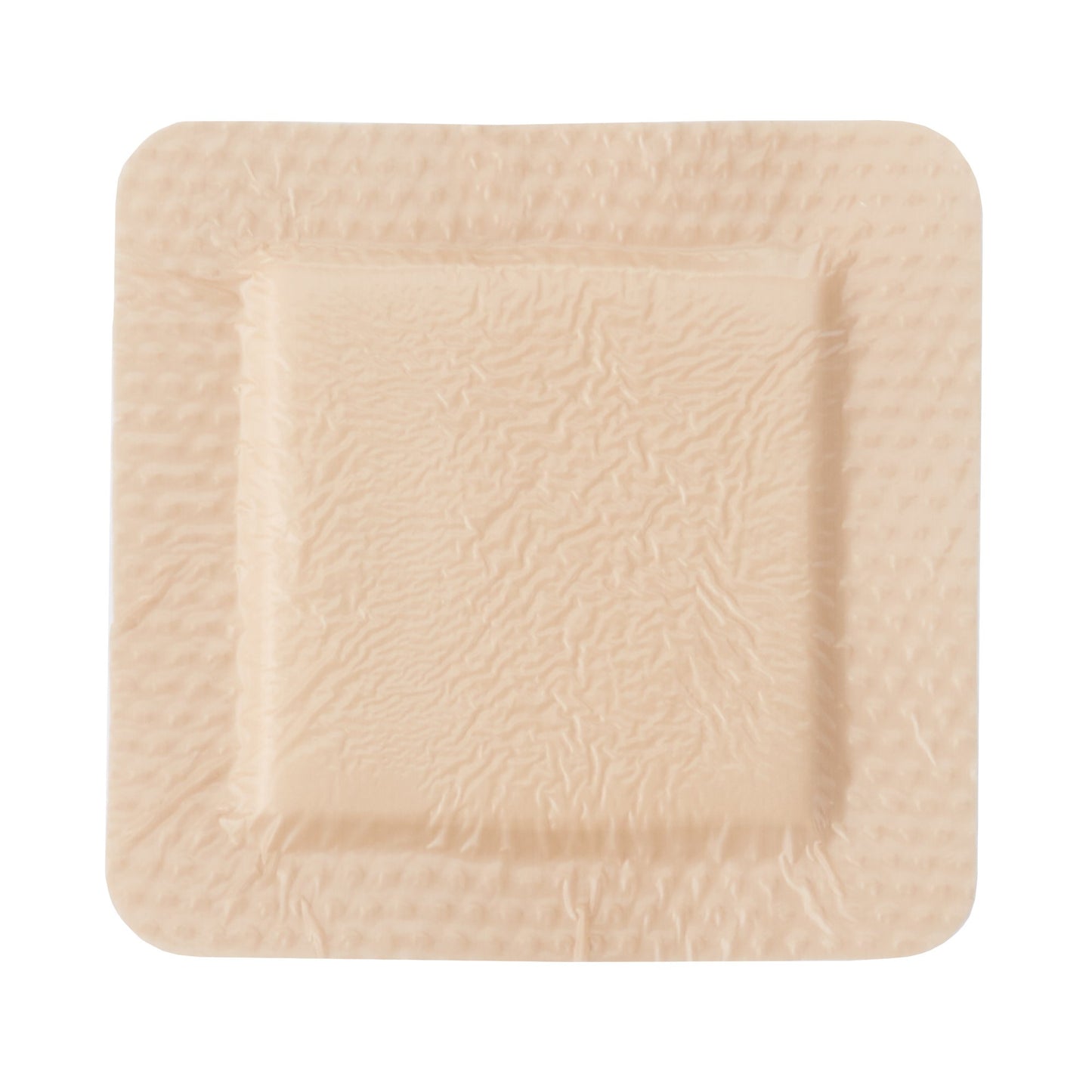 Foam Dressing McKesson 4 X 4 Inch With Border Film Backing Silicone Gel Adhesive Square Sterile