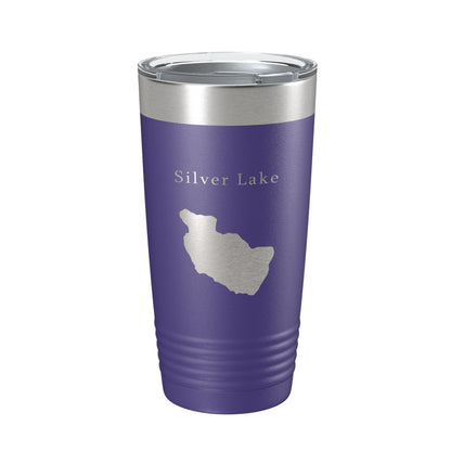 Silver Lake Map Tumbler Travel Mug Insulated Laser Engraved Coffee Cup Maine 20 oz-15