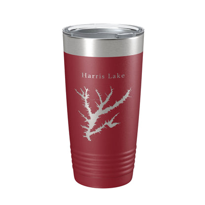 Harris Lake Shearon Map Tumbler Travel Mug Insulated Laser Engraved Coffee Cup North Carolina 20 oz-18