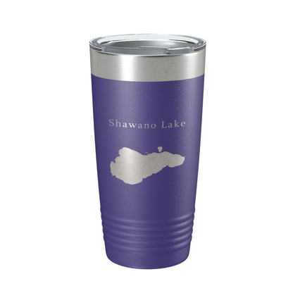 Shawano Lake Map Tumbler Travel Mug Insulated Laser Engraved Coffee Cup Wisconsin 20 oz-15