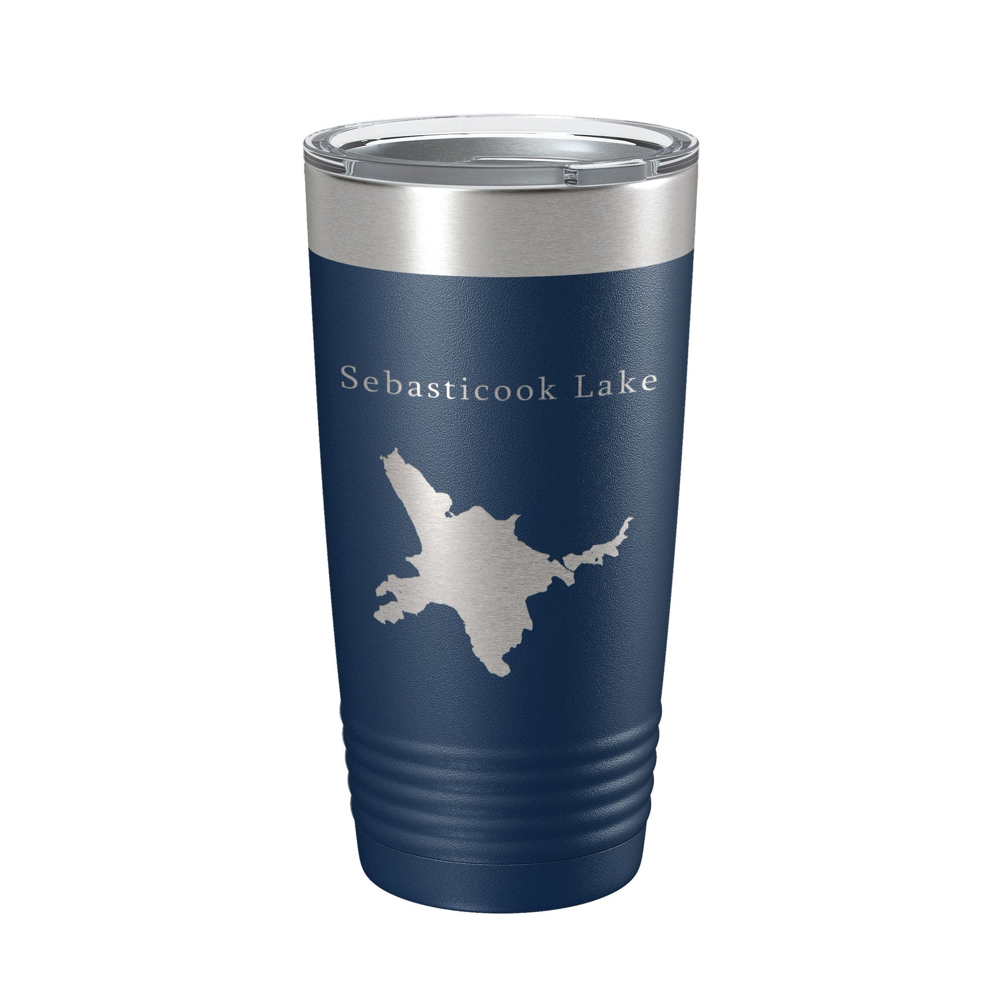 Sebasticook Lake Map Tumbler Travel Mug Insulated Laser Engraved Coffee Cup Maine 20 oz-2
