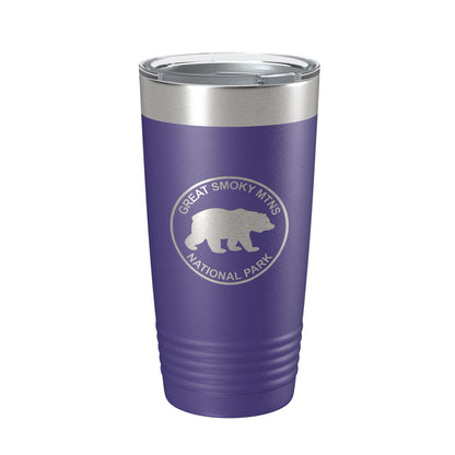 Smokies Bear Tumbler Great Smoky Mountains National Park Travel Mug Insulated Laser Engraved Coffee Cup Gatlinburg Pigeon Forge Townsend GSMNP 20 oz-15
