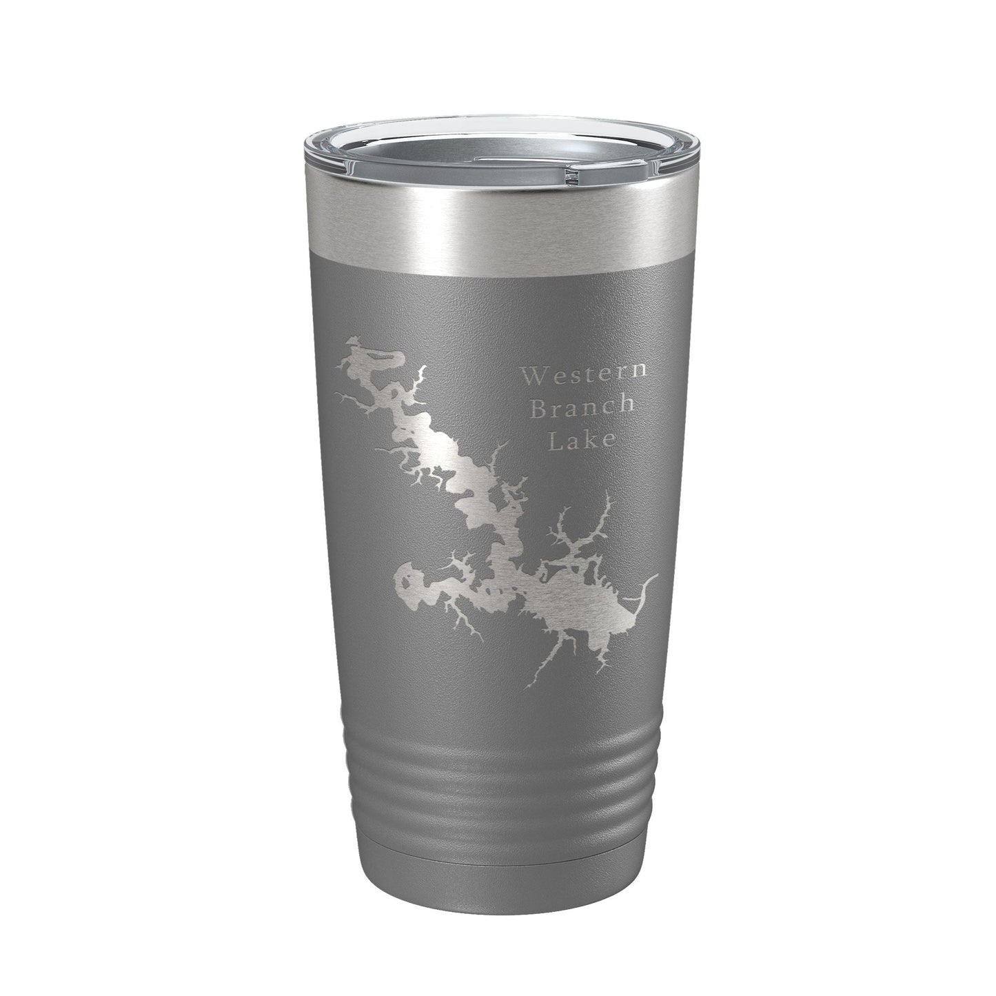 Western Branch Lake Reservoir Map Tumbler Travel Mug Insulated Laser Engraved Coffee Cup Suffolk Virginia 20 oz-16
