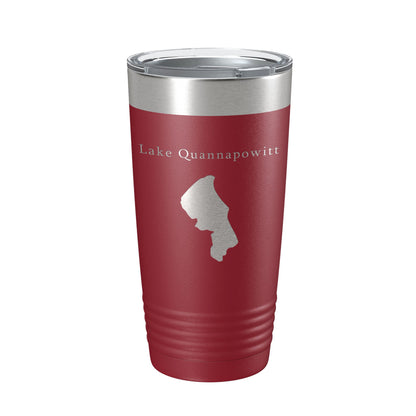 Lake Quannapowitt Map Tumbler Travel Mug Insulated Laser Engraved Coffee Cup Massachusetts 20 oz-18