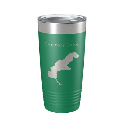 Doctors Lake Map Tumbler Travel Mug Insulated Laser Engraved Coffee Cup Florida 20 oz-9