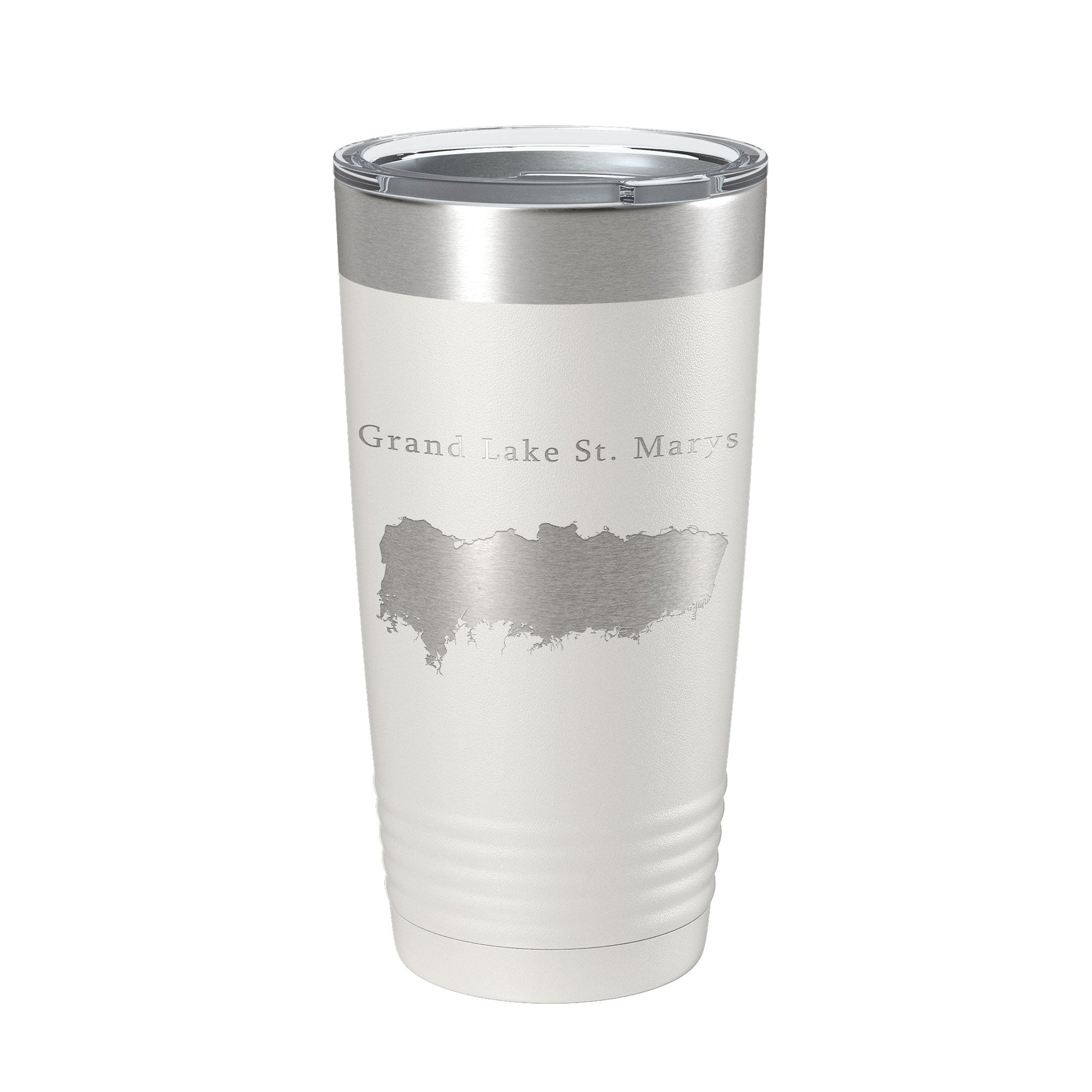Grand Lake St. Marys Map Tumbler Travel Mug Insulated Laser Engraved Coffee Cup Ohio 20 oz-1