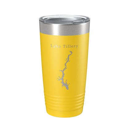 Lake Tillery Map Tumbler Travel Mug Insulated Laser Engraved Coffee Cup North Carolina 20 oz-19