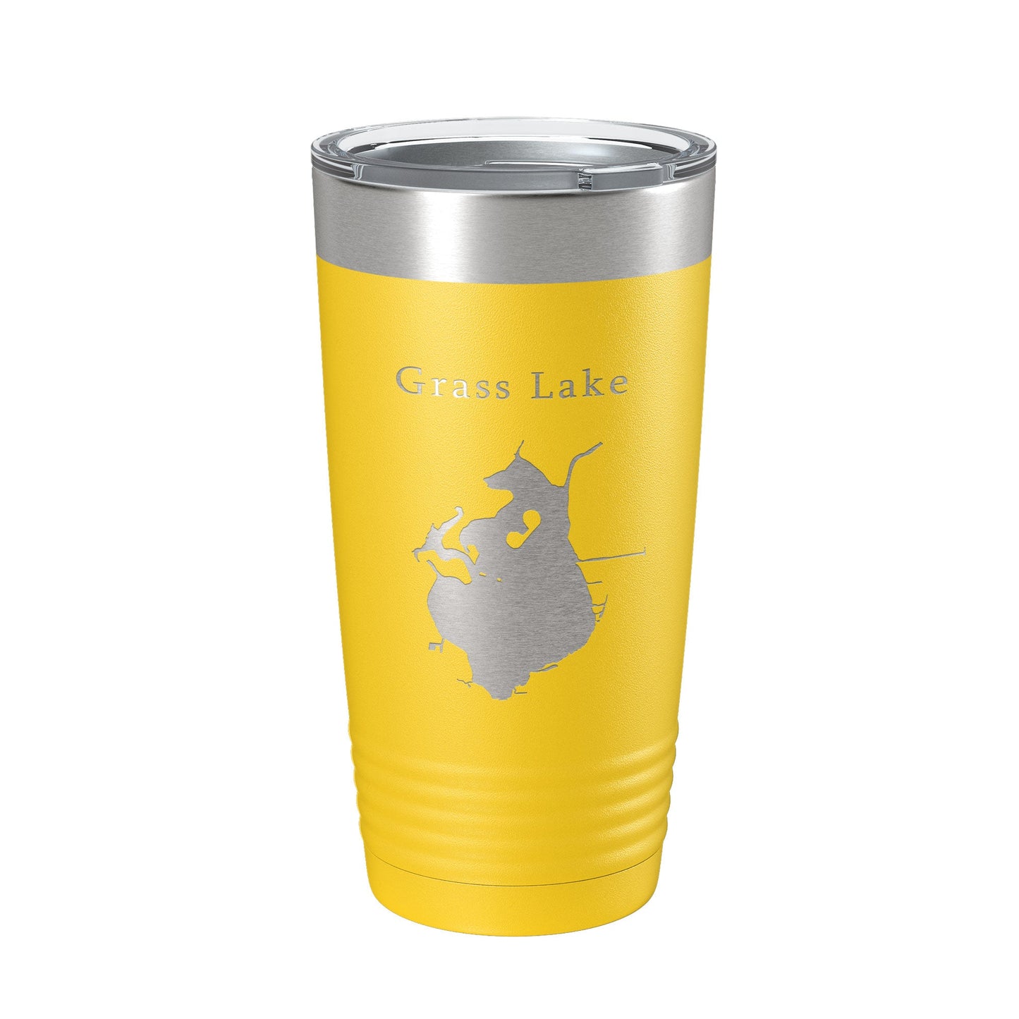 Grass Lake Map Tumbler Travel Mug Insulated Laser Engraved Coffee Cup Illinois 20 oz-19