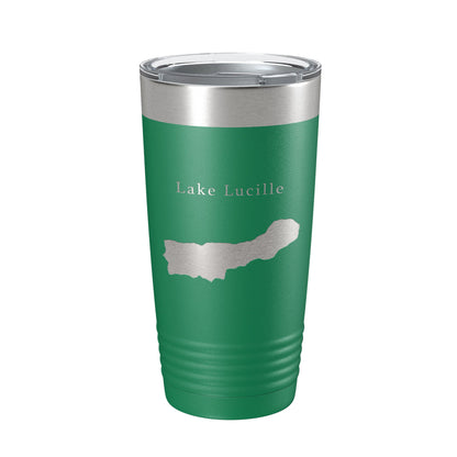 Lake Lucille Map Tumbler Travel Mug Insulated Laser Engraved Coffee Cup Alaska 20 oz-9