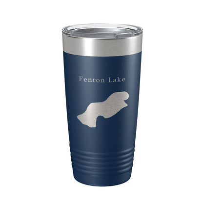 Fenton Lake Map Tumbler Travel Mug Insulated Laser Engraved Coffee Cup New Mexico 20 oz-2