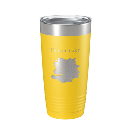 Ocean Lake Map Tumbler Travel Mug Insulated Laser Engraved Coffee Cup Wyoming 20 oz-19
