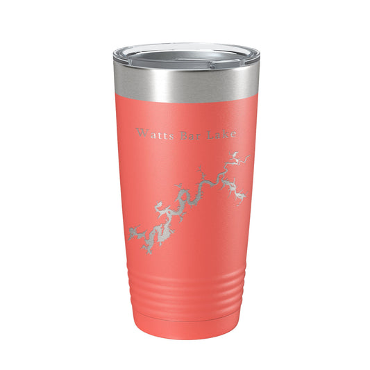 Watts Bar Lake Map Tumbler Travel Mug Insulated Laser Engraved Coffee Cup Tennessee 20 oz-20