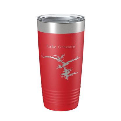 Lake Greeson Map Tumbler Travel Mug Insulated Laser Engraved Coffee Cup Arkansas 20 oz-10