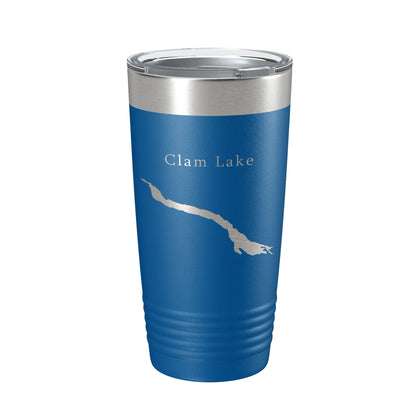 Clam Lake Map Tumbler Travel Mug Insulated Laser Engraved Coffee Cup Michigan 20 oz-6