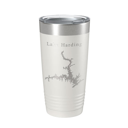 Lake Harding Map Tumbler Travel Mug Insulated Laser Engraved Coffee Cup Alabama Georgia 20 oz-1