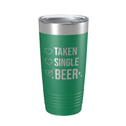 Valentine's Day Funny Tumbler Checklist Galentine's Gift Travel Mug Taken Single Beer Insulated Laser Engraved Coffee Cup 20 oz-9