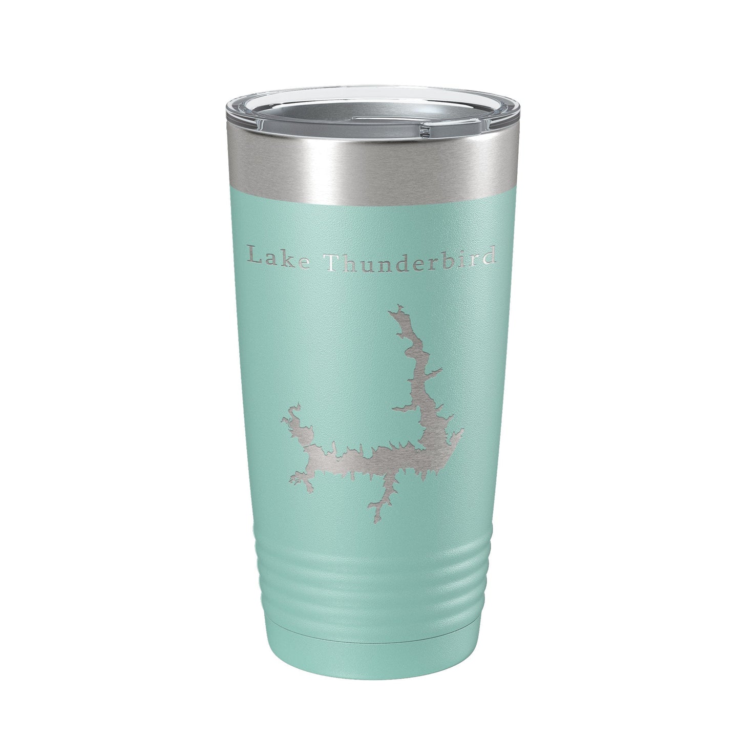 Lake Thunderbird Map Tumbler Travel Mug Insulated Laser Engraved Coffee Cup Oklahoma 20 oz-12