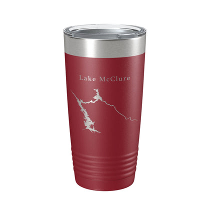 Lake McClure Map Tumbler Travel Mug Insulated Laser Engraved Coffee Cup California 20 oz-18