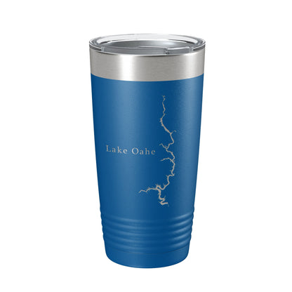 Lake Oahe Map Tumbler Travel Mug Insulated Laser Engraved Coffee Cup South Dakota 20 oz-6