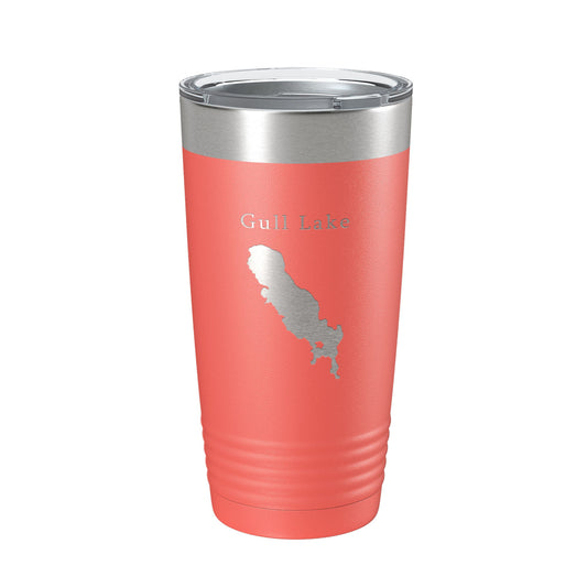 Gull Lake Map Tumbler Travel Mug Insulated Laser Engraved Coffee Cup Michigan 20 oz-20