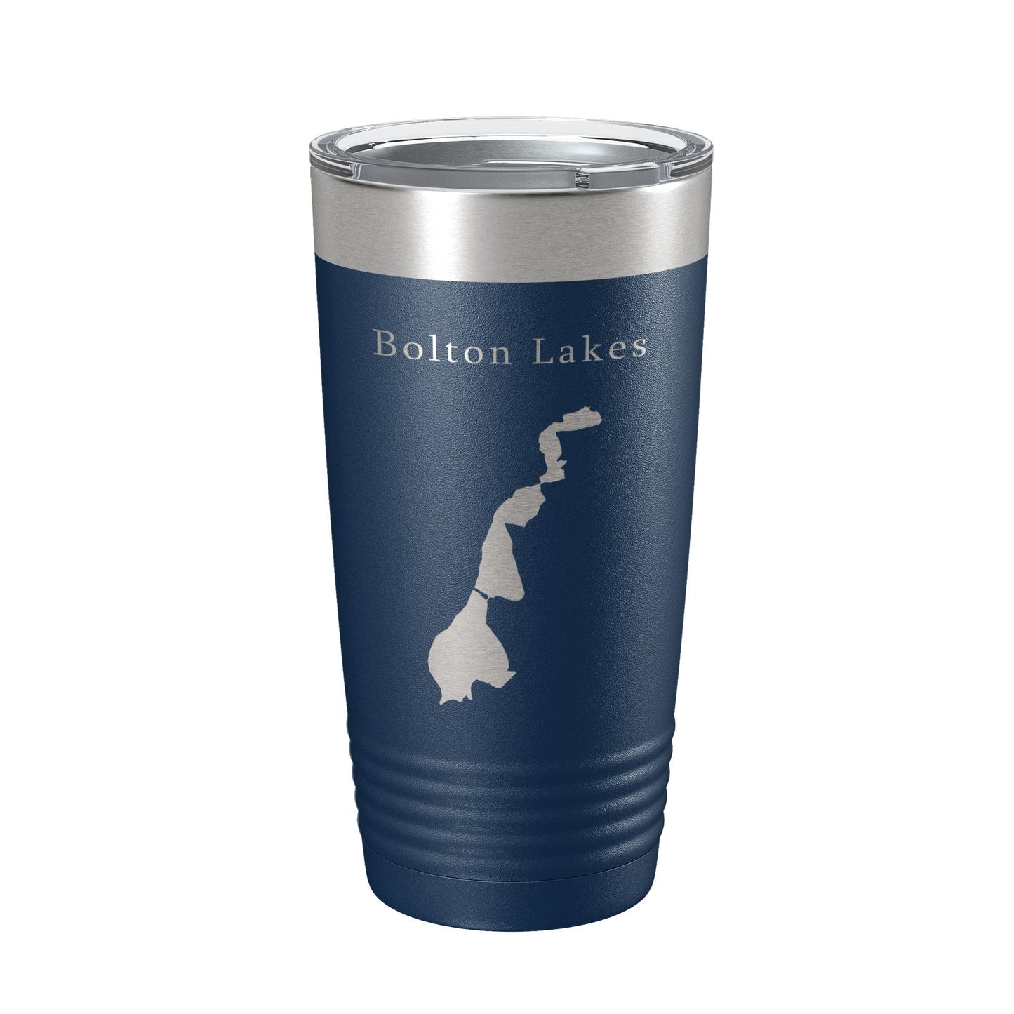 Bolton Lakes Upper Middle Lower Map Tumbler Travel Mug Insulated Laser Engraved Coffee Cup Connecticut 20 oz-2