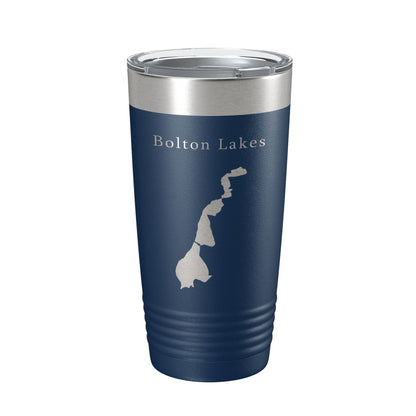 Bolton Lakes Upper Middle Lower Map Tumbler Travel Mug Insulated Laser Engraved Coffee Cup Connecticut 20 oz-8