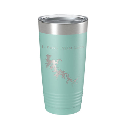 J. Percy Priest Lake Map Tumbler Travel Mug Insulated Laser Engraved Coffee Cup Tennessee 20 oz-12