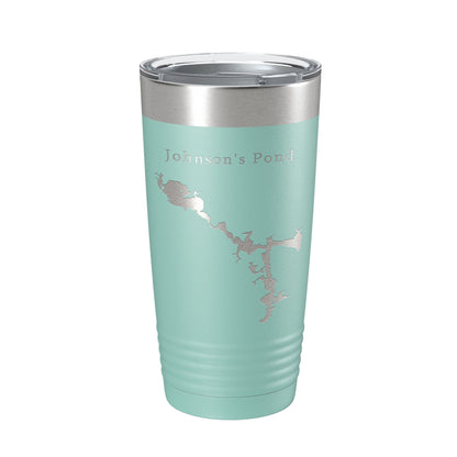 Johnson's Pond Tumbler Lake Map Travel Mug Insulated Laser Engraved Coffee Cup Rhode Island 20 oz-12