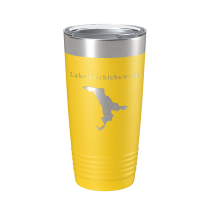 Lake Cochichewick Map Tumbler Travel Mug Insulated Laser Engraved Coffee Cup Massachusetts 20 oz-4