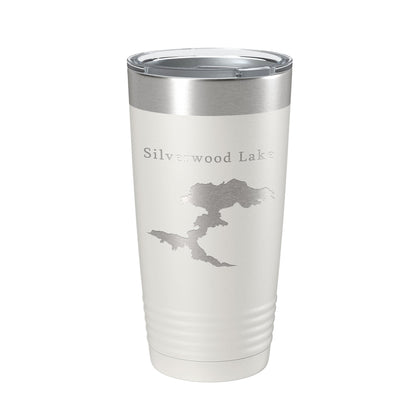 Silverwood Lake Map Tumbler Travel Mug Insulated Laser Engraved Coffee Cup California 20 oz-1