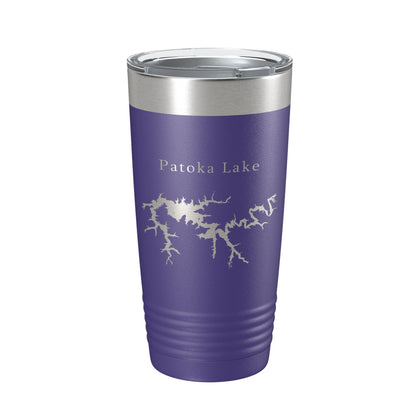 Patoka Lake Map Tumbler Travel Mug Insulated Laser Engraved Coffee Cup Indiana 20 oz-15