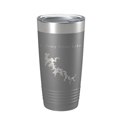 J. Percy Priest Lake Map Tumbler Travel Mug Insulated Laser Engraved Coffee Cup Tennessee 20 oz-16
